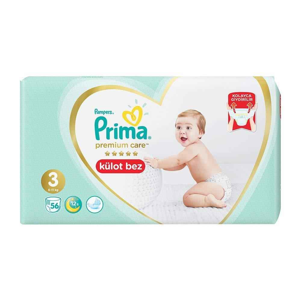Prima Premium Care Külot Bebek Bezi 3 Beden Midi Paket 56'lı 