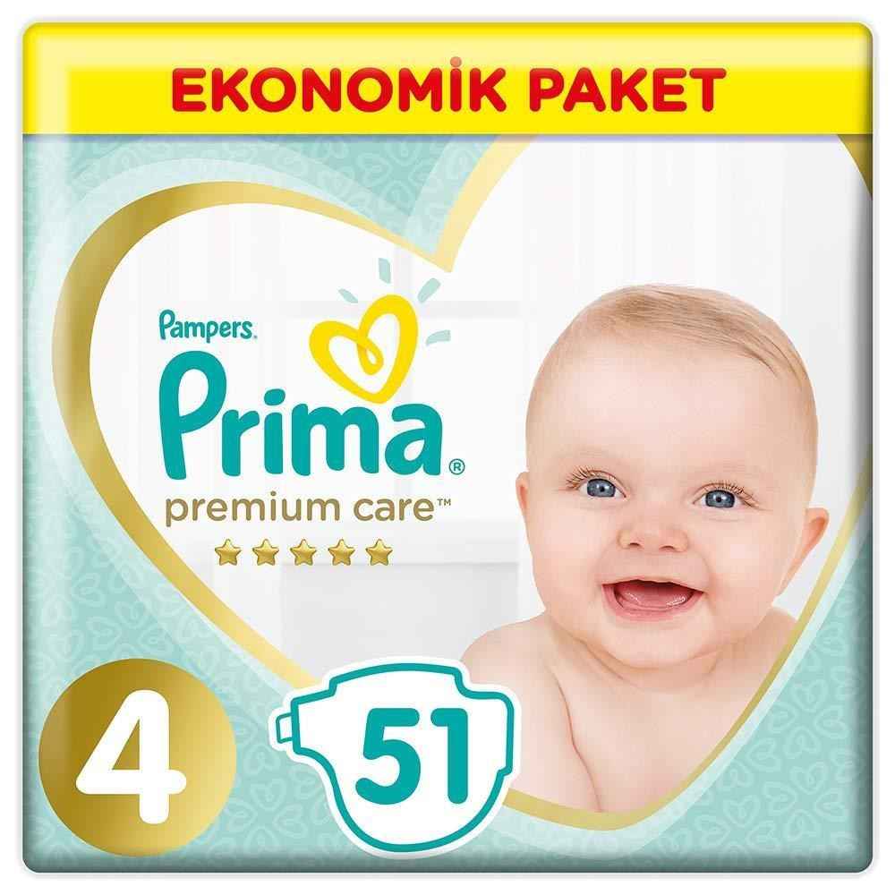 Prima Bebek Bezi Premium Care 4 Beden Maxi Jumbo Paketi 51 Adet 