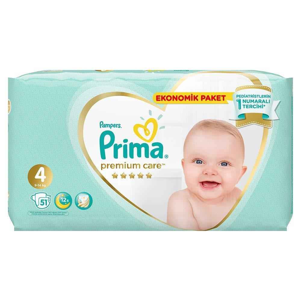 Prima Bebek Bezi Premium Care 4 Beden Maxi Jumbo Paketi 51 Adet 