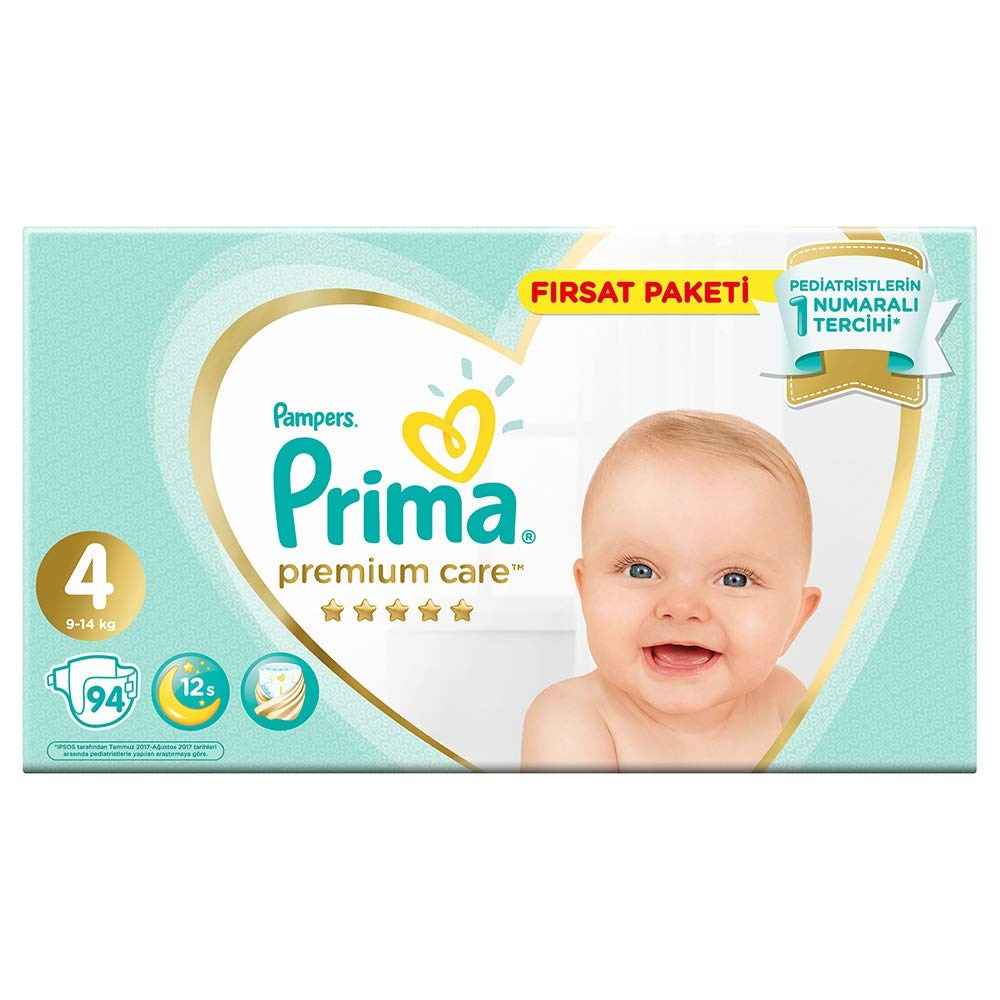 Prima Bebek Bezi Premium Care 4 Beden Maxi Fırsat Paketi 94 Adet 