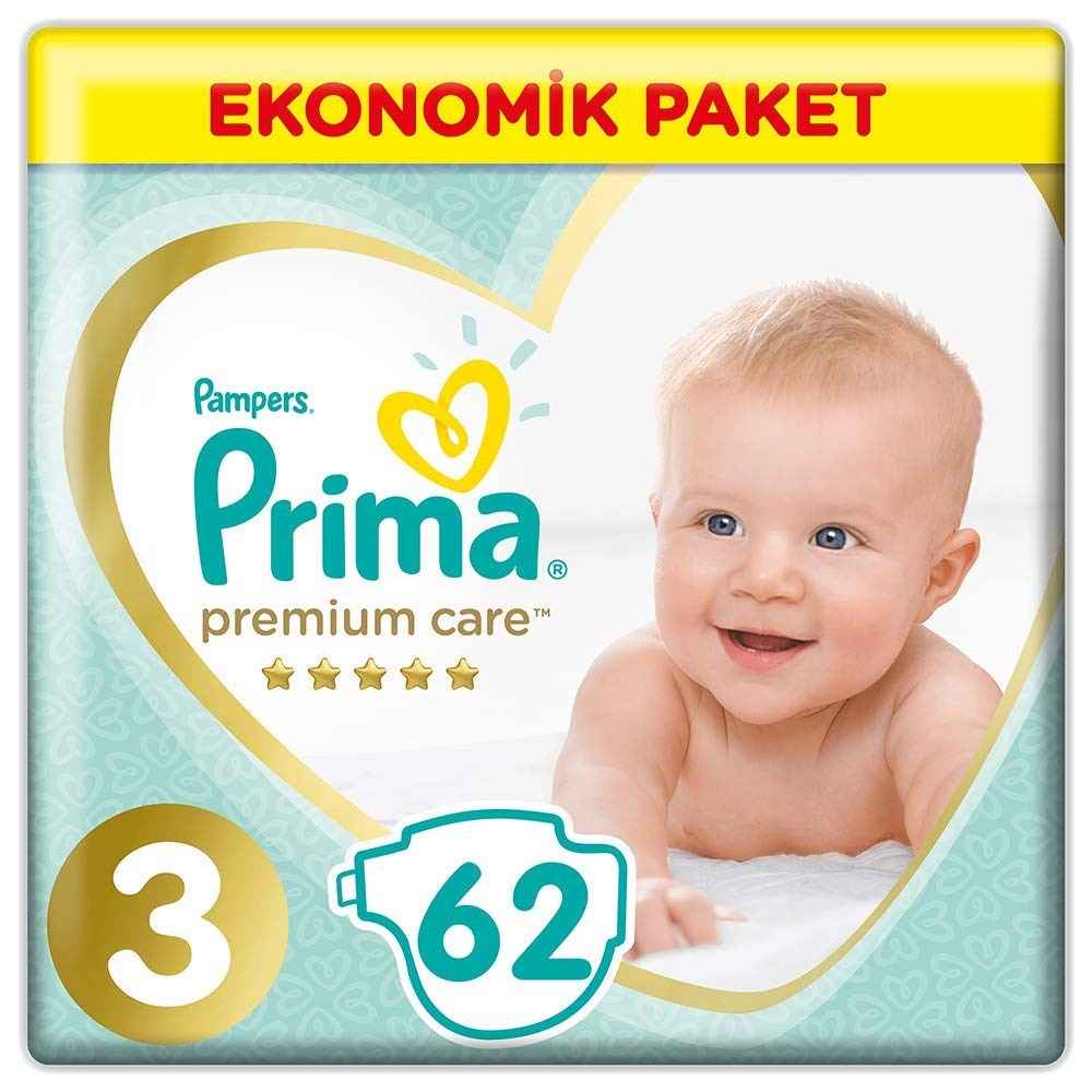 Prima  Premium Care 3 Beden Midi Jumbo Paket 62 Adet 