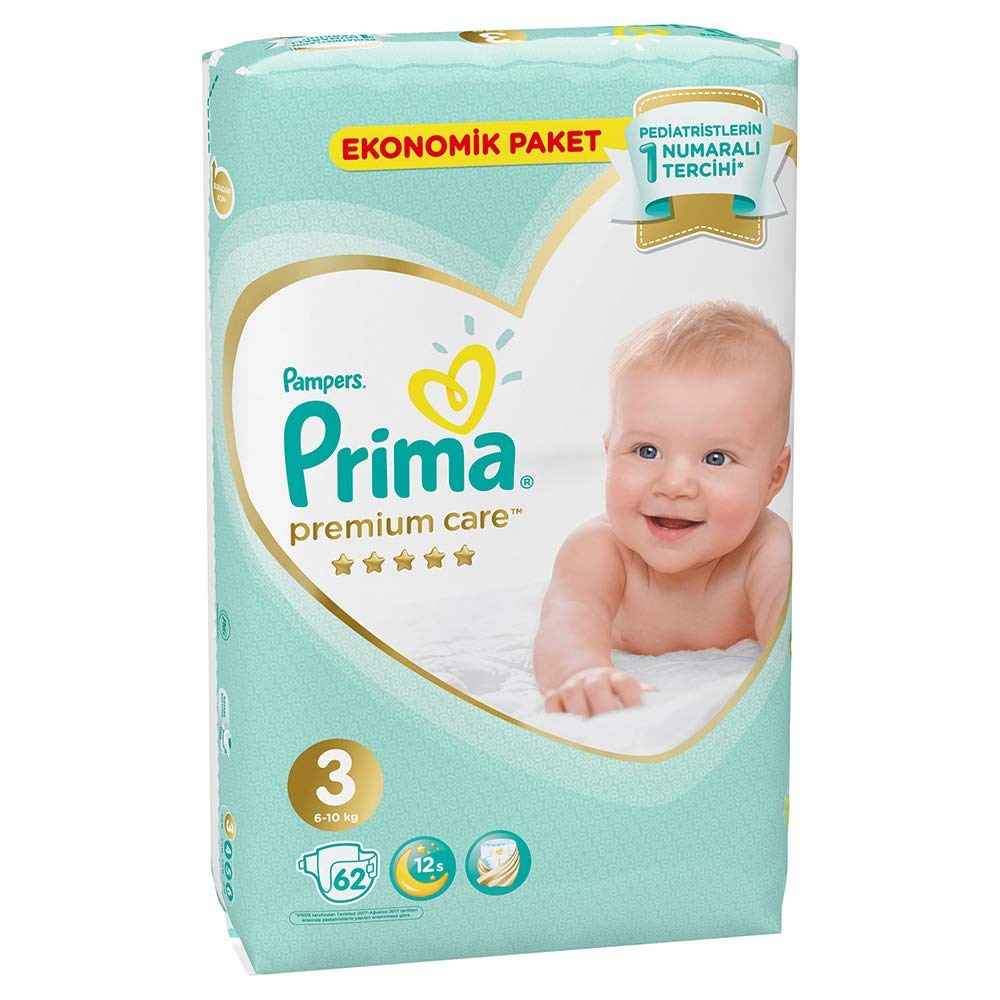 Prima  Premium Care 3 Beden Midi Jumbo Paket 62 Adet 