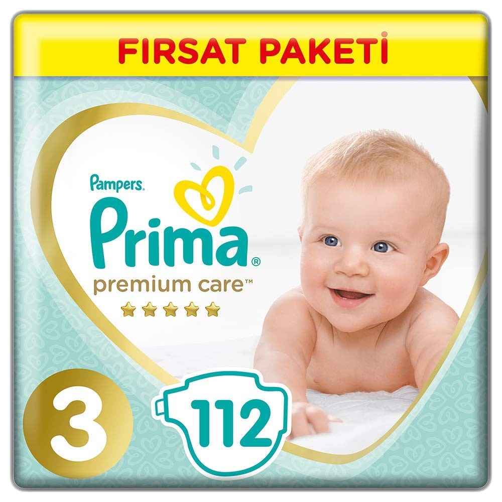 Prima Bebek Bezi Premium Care 3 Beden Midi Fırsat Paketi 112 Adet 