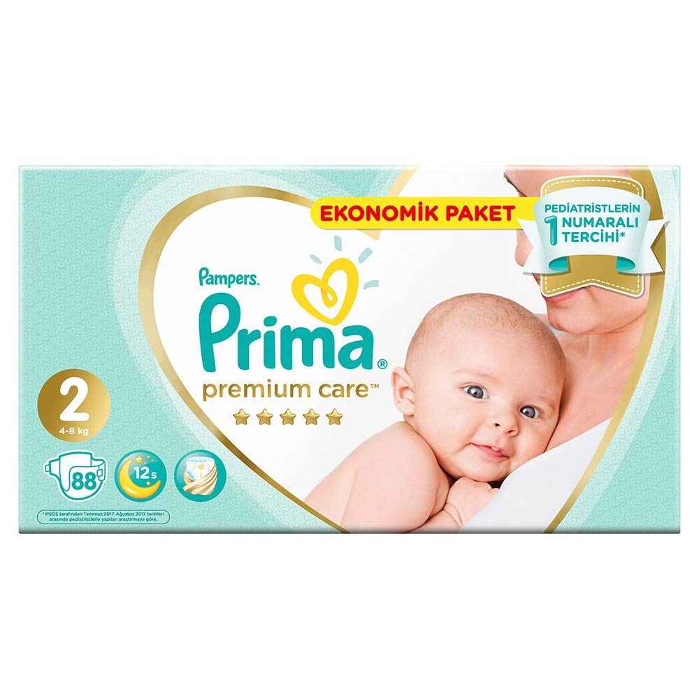 Prima Bebek Bezi Premium Care 2 Beden Mini Jumbo Paket 88 Adet 