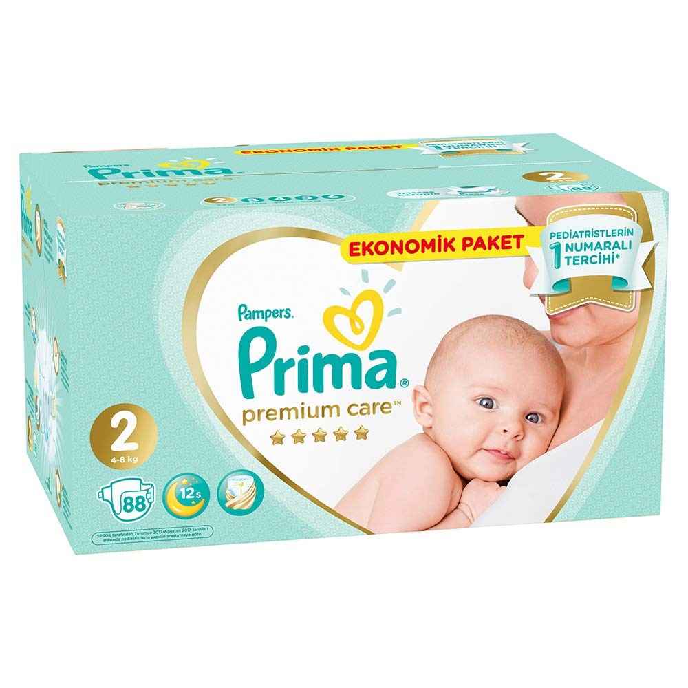 Prima Bebek Bezi Premium Care 2 Beden Mini Jumbo Paket 88 Adet 