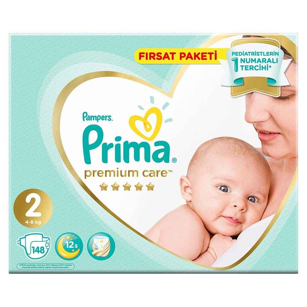 Prima Bebek Bezi Premium Care 2 Beden Mini Fırsat Paketi 148 Adet 