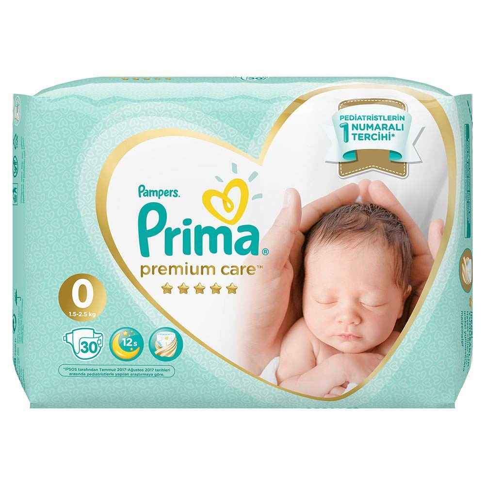 Prima Bebek Bezi Premium Care 0 Beden Prematüre Tekli Paket 30'lu 