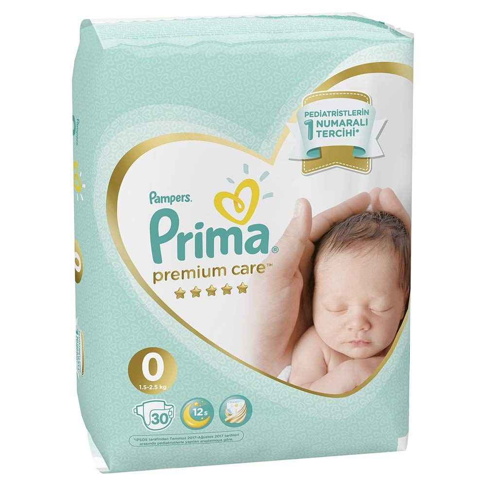 Prima Bebek Bezi Premium Care 0 Beden Prematüre Tekli Paket 30'lu 