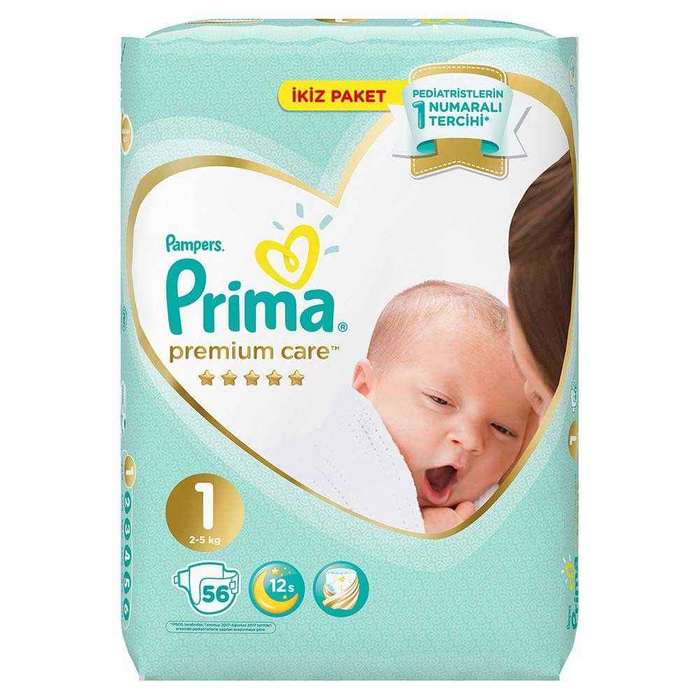 Prima Bebek Bezi Premium Care 1 Beden Yenidoğan Paketi 56 Adet 