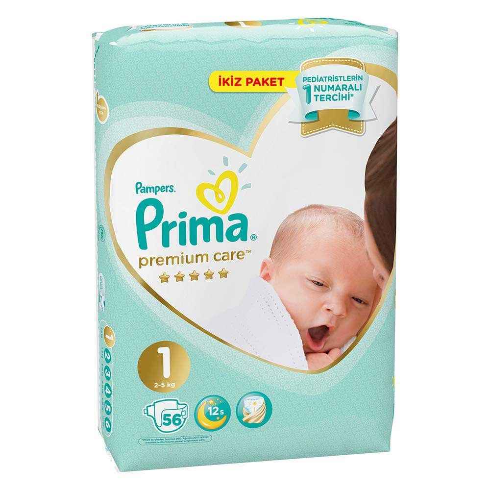 Prima Bebek Bezi Premium Care 1 Beden Yenidoğan Paketi 56 Adet 