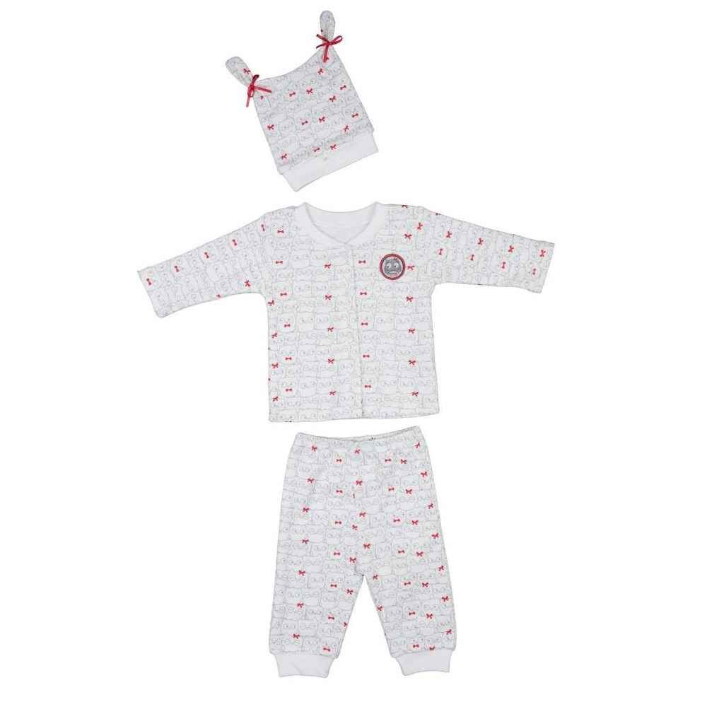 Bebepan Mrs.Owl Patiksiz Bebek Pijama Takımı Beyaz