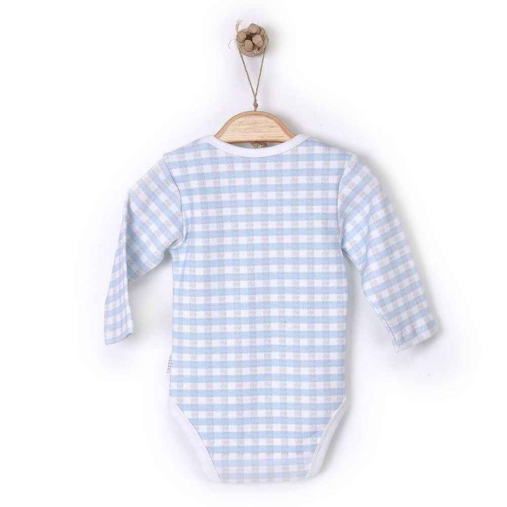 Kiti Kate Smart Plaid Uzun Kol Bebek Body S57812 Mavi