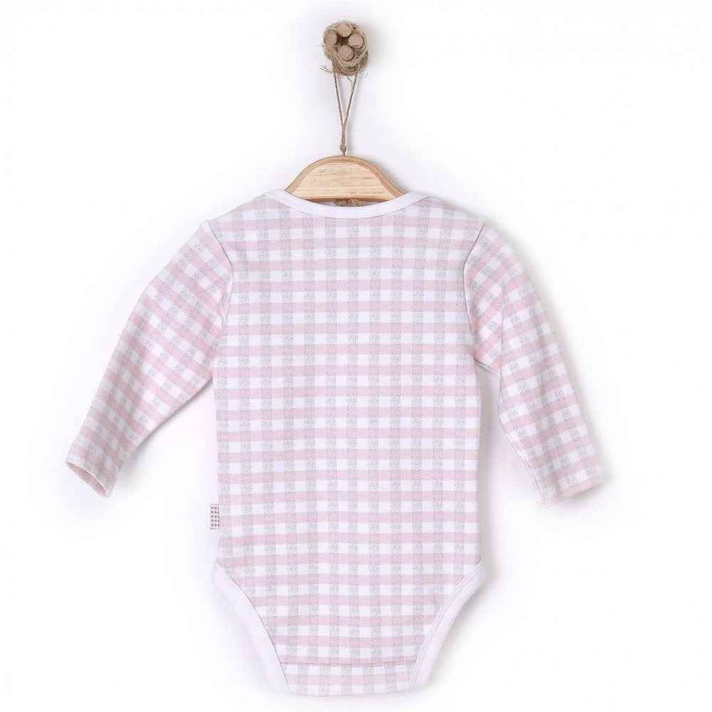 Kiti Kate Smart Plaid Uzun Kol Bebek Body S57812 Pembe