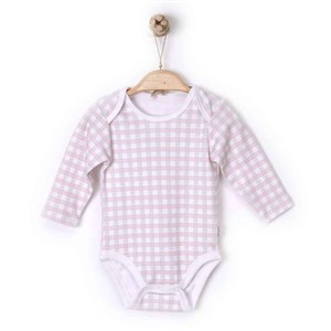 Kiti Kate Smart Plaid Uzun Kol Bebek Body S57812 Pembe