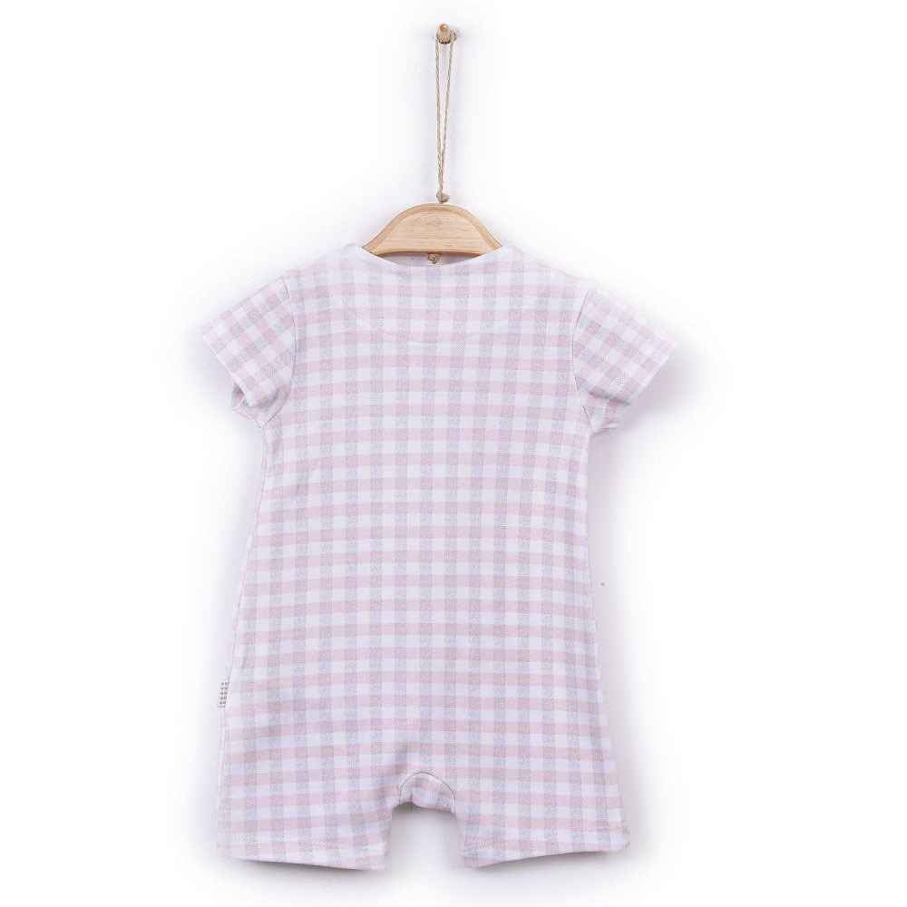 Kitikate Smart Plaid Fularlı Kruvaze Tulum S58697 Pembe