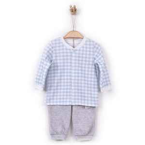 Kitikate Smart Plaid Patiksiz Pijama Takımı S57720 Mavi
