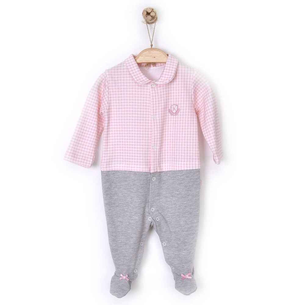 Kitikate Smart Pötikare Önden Çıtçıt Bebek Tulum S57966 Pembe
