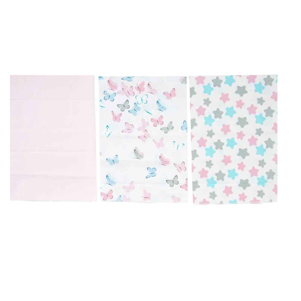 Caramell 3lü Dokuma Bebek Battaniyesi BTU4897 Pembe