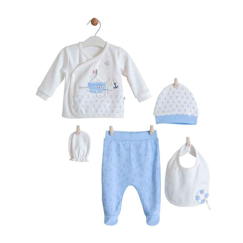 Caramell Hastane Çıkışı 5li Set ZE4607 Ekru