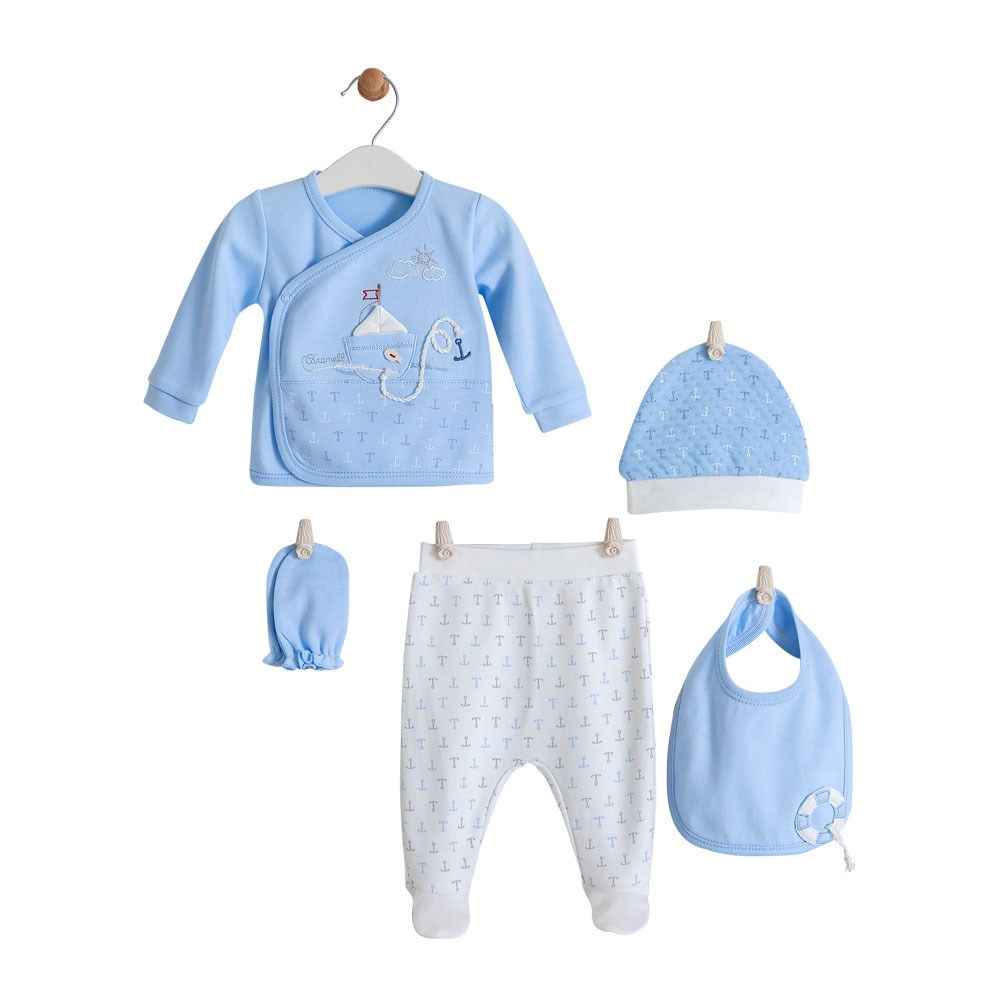 Caramell Hastane Çıkışı 5li Set ZE4607 Mavi