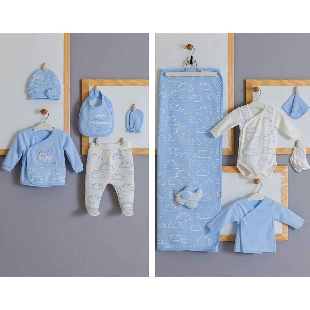 Caramell Hastane Çıkış Seti 10lu ZE4522 Mavi