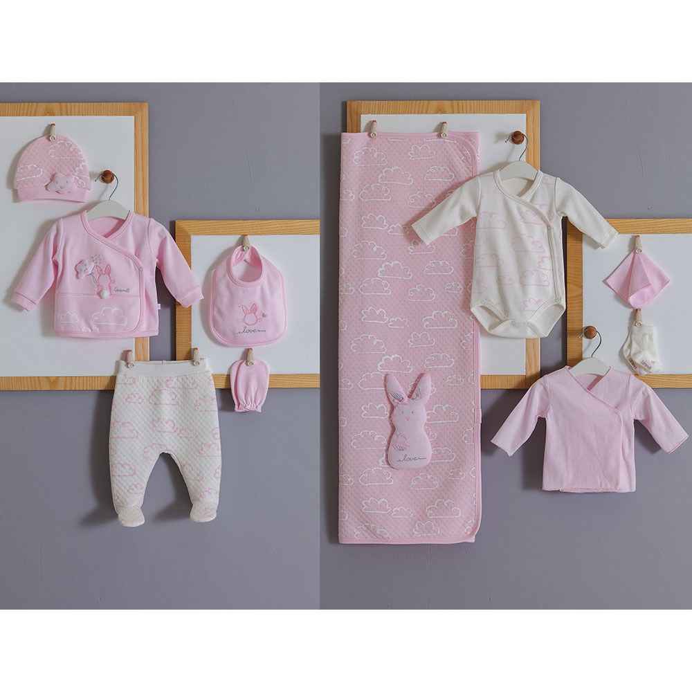 Caramell Hastane Çıkış Seti 10lu ZK4533 Pembe