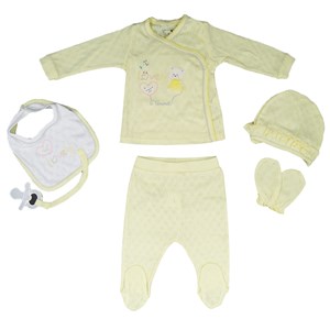 Caramell Hastane Çıkış Seti 5li ZK4480 Sarı