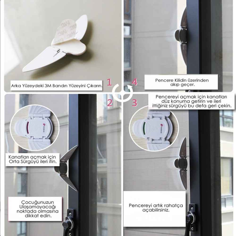 Miny Baby Sürgülü Pencere Stop Kilidi MB-308 