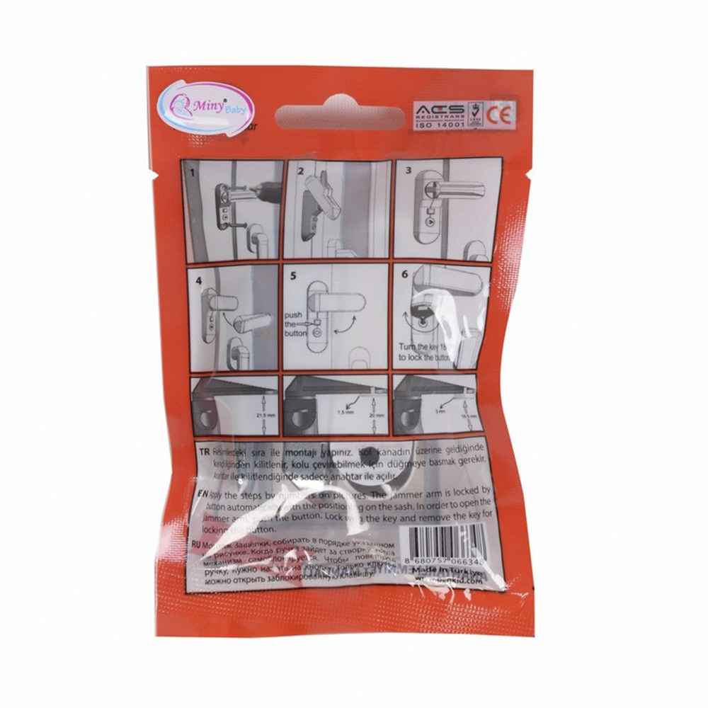 Miny Baby Anahtarlı Pencere Kilidi MB-320 Ahşap
