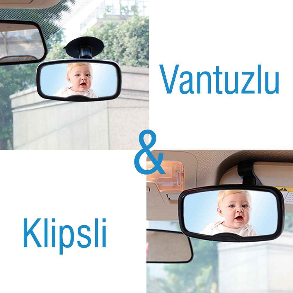 Minybaby Vantuzlu-Klipsli Araç İçi Bebek Dikiz Aynası MB-1000 