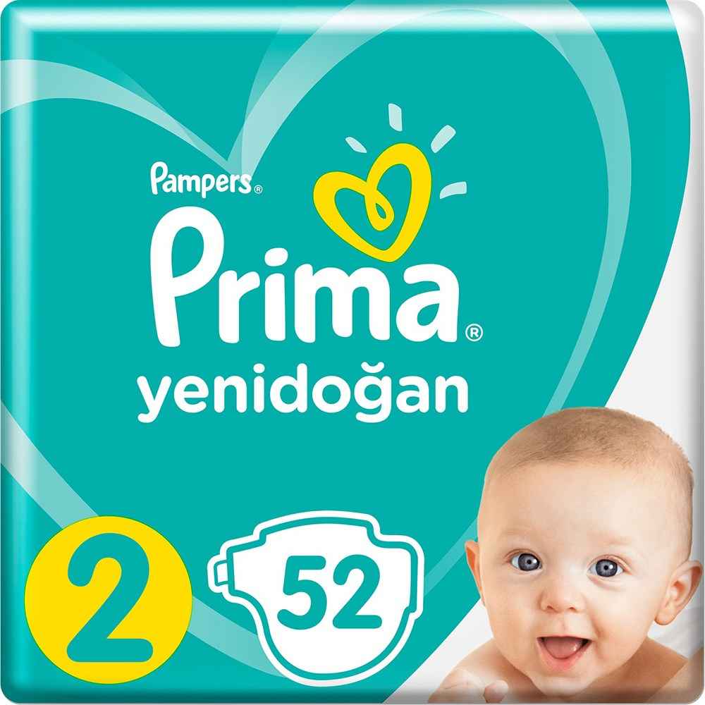 Prima Bebek Bezi Yenidoğan 2 Beden Mini Paket 52 Adet 