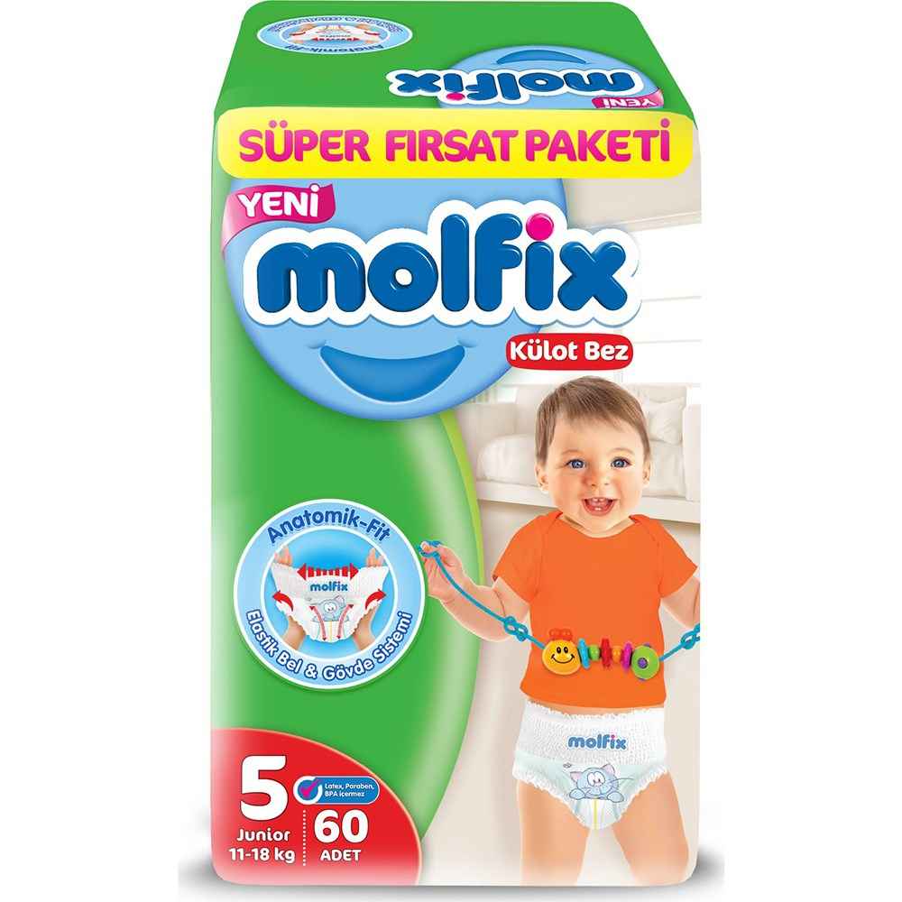 Molfix Pants Külot Bebek Bezi 5 Beden Süper Fırsat Paketi 60 Adet 