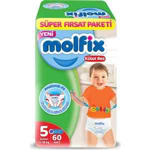 Molfix Pants Külot Bebek Bezi 5 Beden Süper Fırsat Paketi 60 Adet 