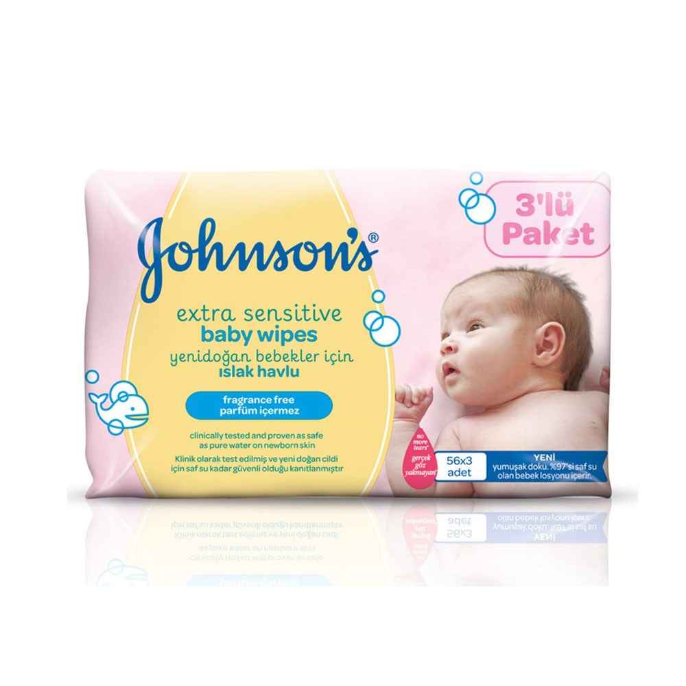 Johnsons Baby Yenidoğan Islak Mendil 168 Yaprak 3'lü 