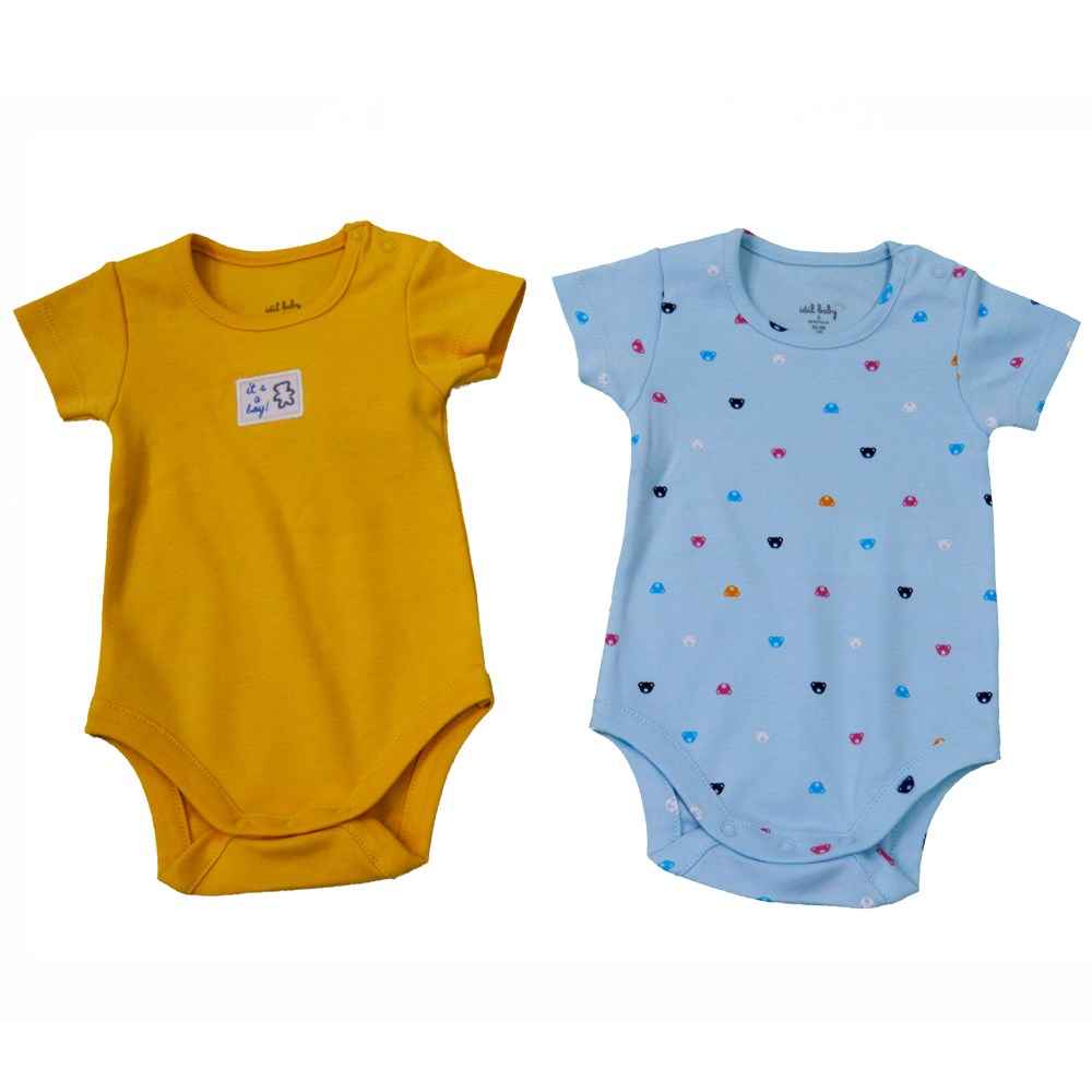 İdil Baby Bebek Body 2'li 11333 Baskılı
