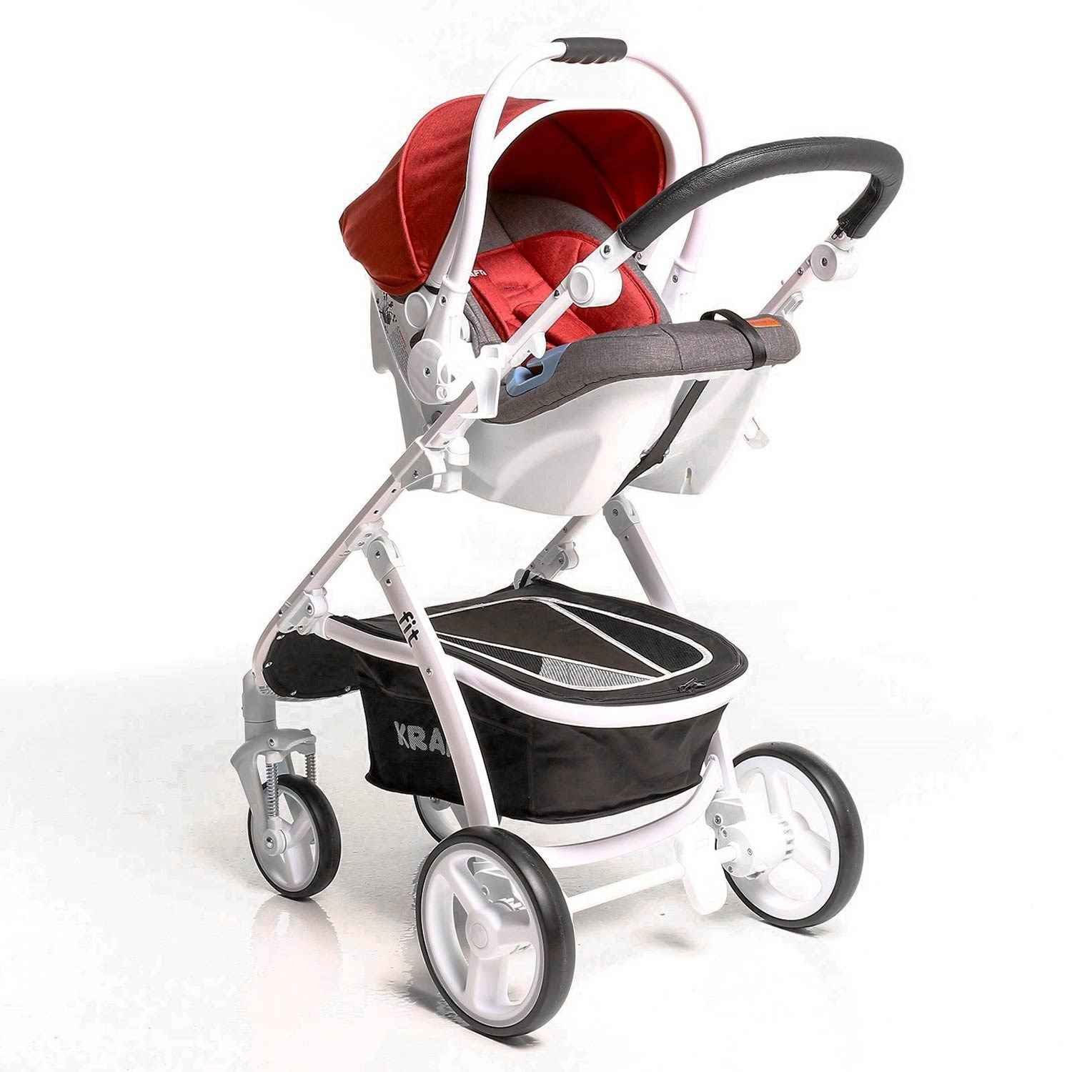 Kraft Fit Travel Sistem Bebek Arabası Kırmızı-Beyaz