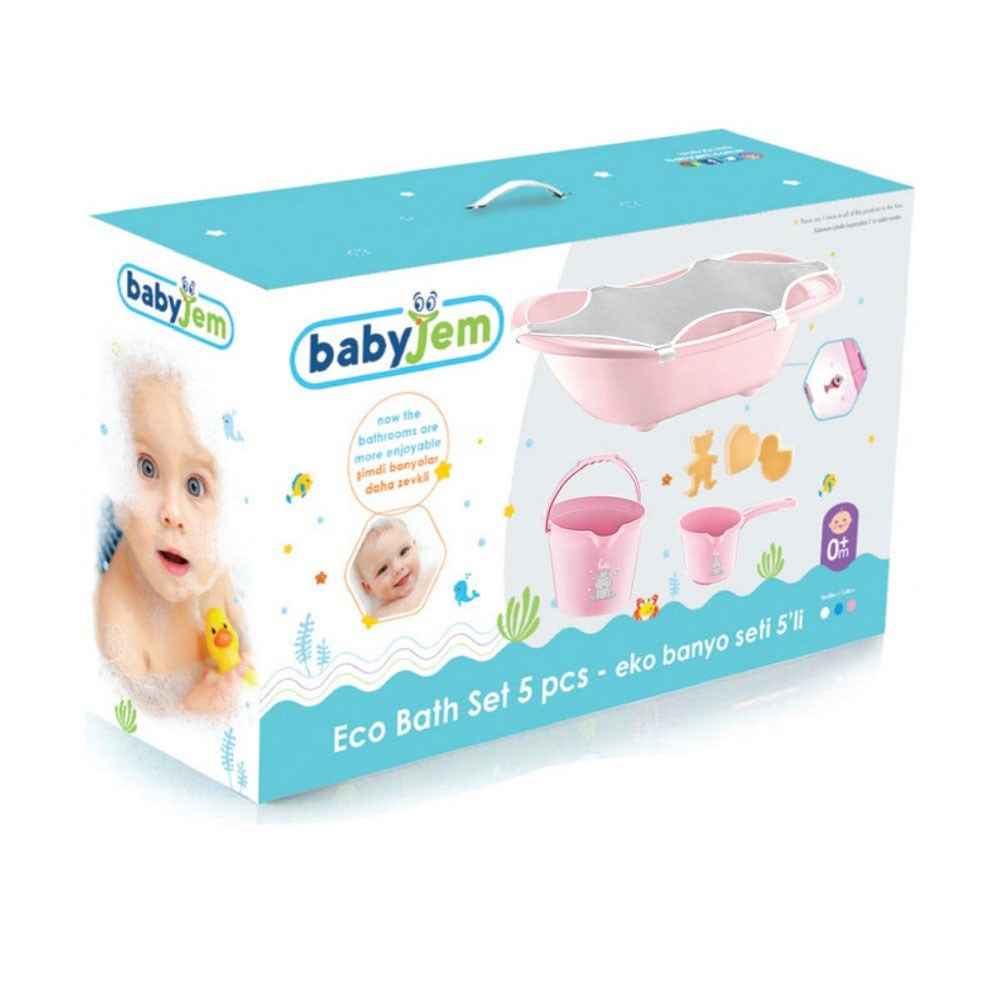 BabyJem Bebek Banyo Seti 5 Parça 439 Pembe