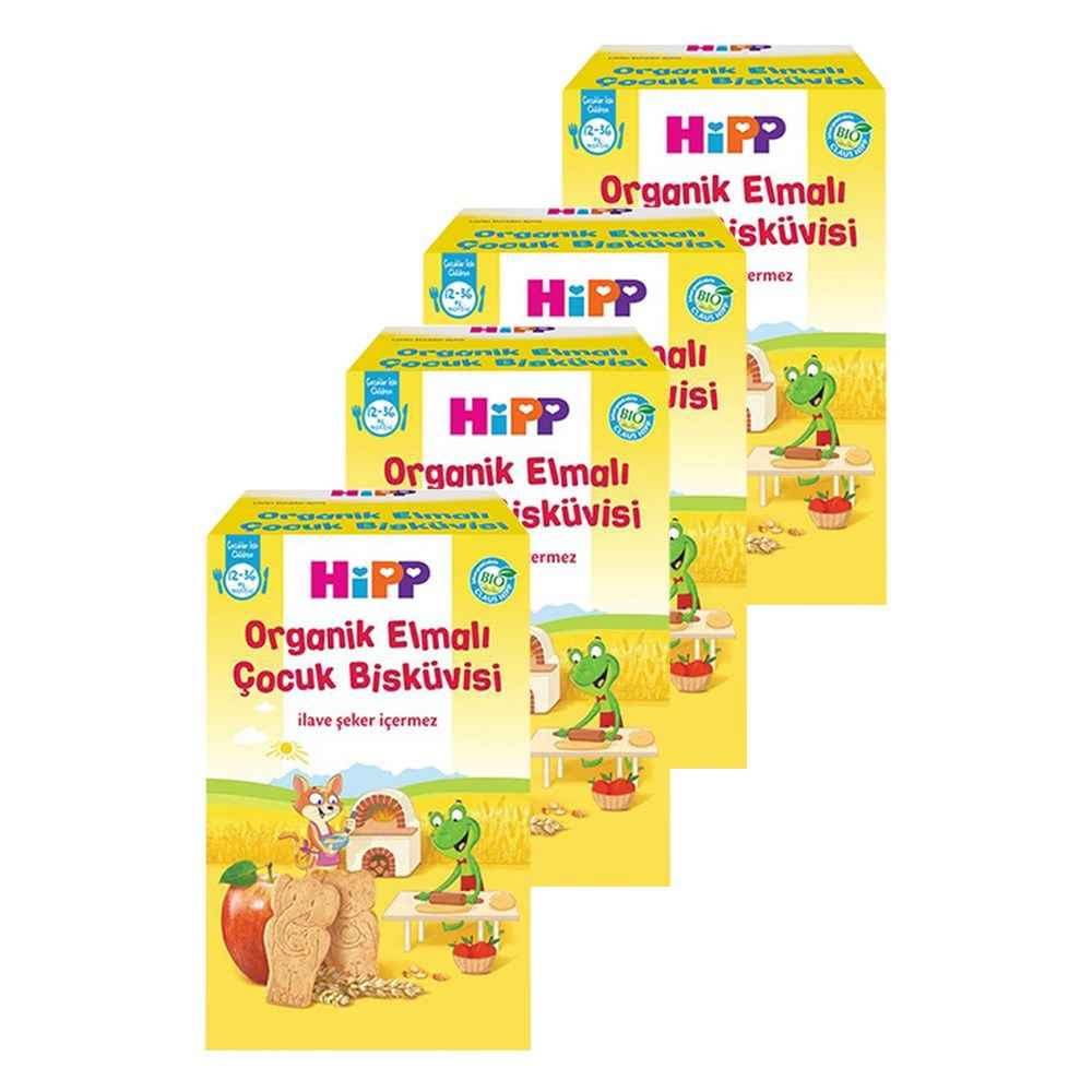 Hipp Organik Elmalı Çocuk Bisküvisi 150 Gr x 4 Adet 