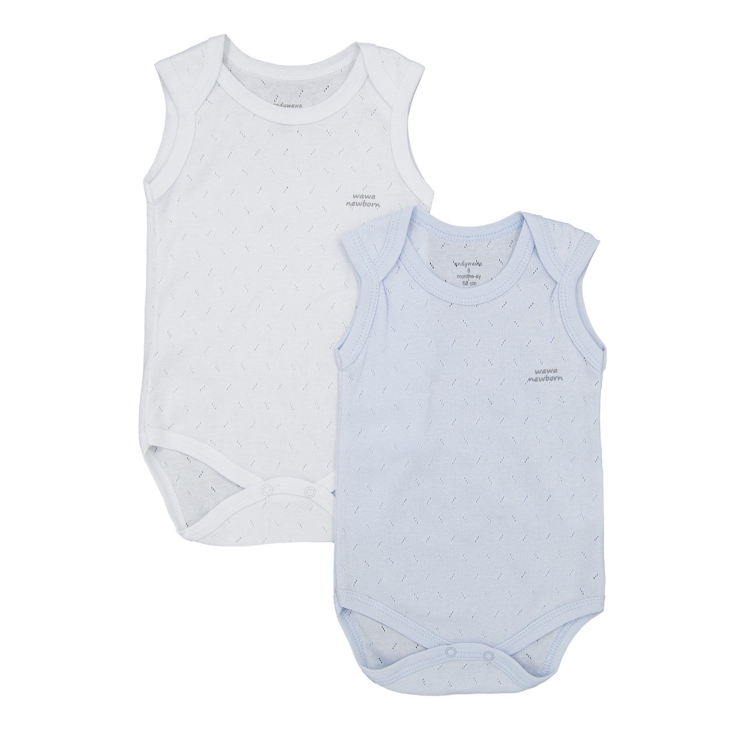 Andywawa 2'li Bebek Atlet Body AC9696 Mavi