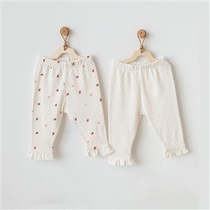 Andywawa Bebek Pantolonu 2'li AC9609 Ecru