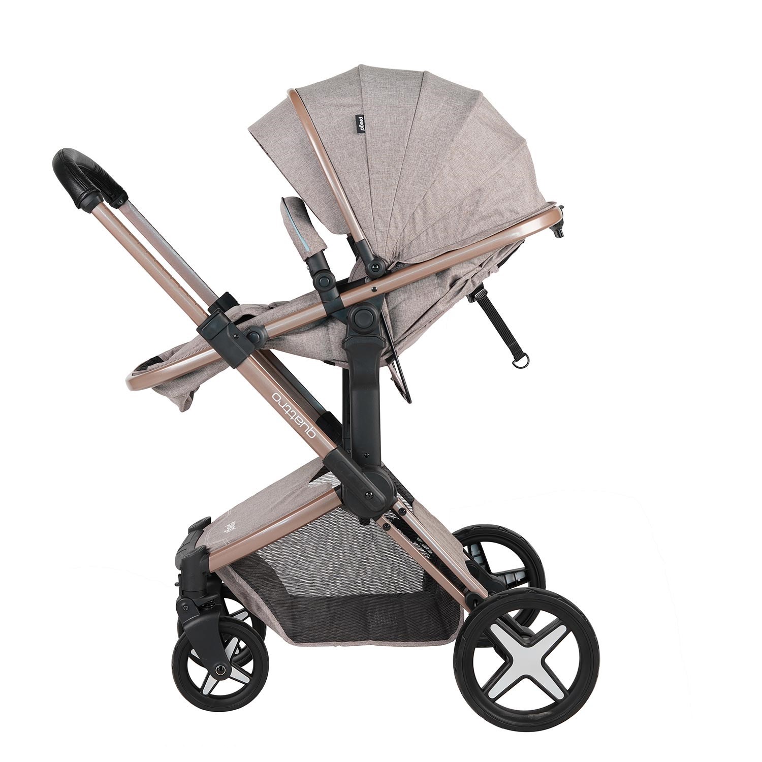 Prego 2086 Quattro Travel Bebek Arabası Siyah-Kırmızı
