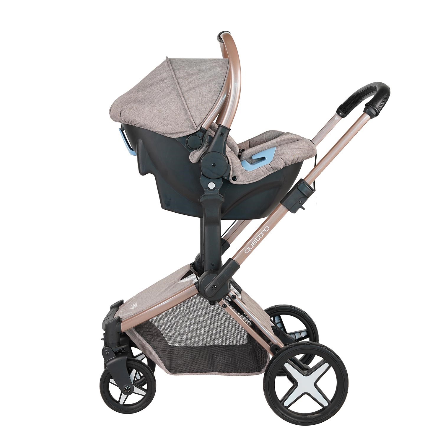 Prego 2086 Quattro Travel Bebek Arabası Siyah-Kırmızı