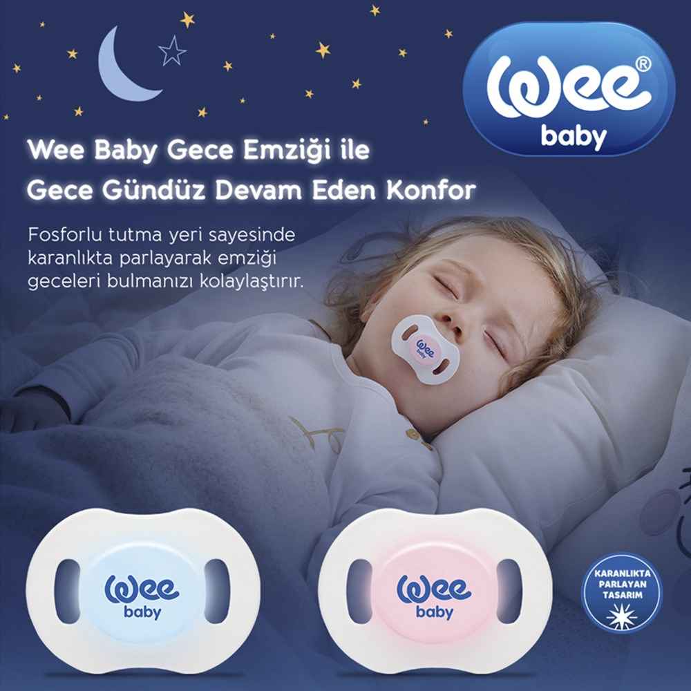 Wee Baby Kapaklı Gece Emziği No:1 783 Pembe