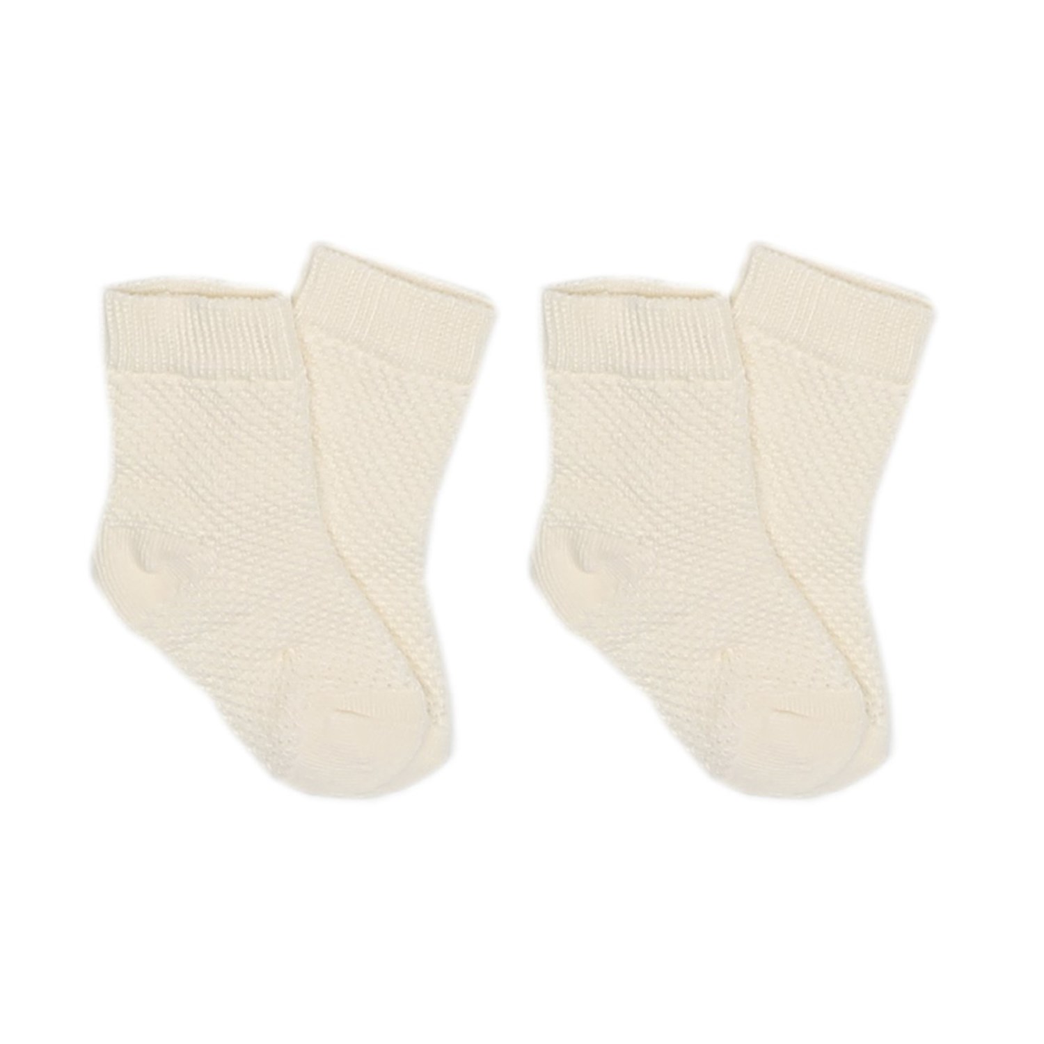 Kiti Kate Kabartma Desenli 2li Bebek Çorabı S52886 Ekru