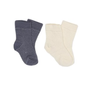 Kiti Kate Kabartma Desenli 2li Bebek Çorabı S52886 Krem-Füme
