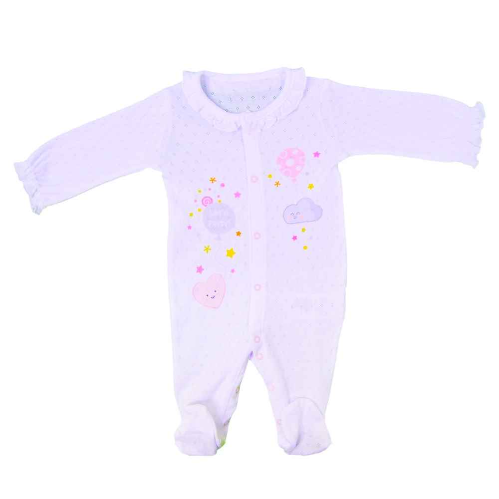 Kiti Kate Dreams Summer Patikli Bebek Tulumu S63028 Beyaz-Pembe