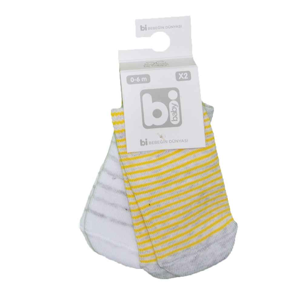 Bibaby 2'li Bebek Çorabı 68166C Sarı