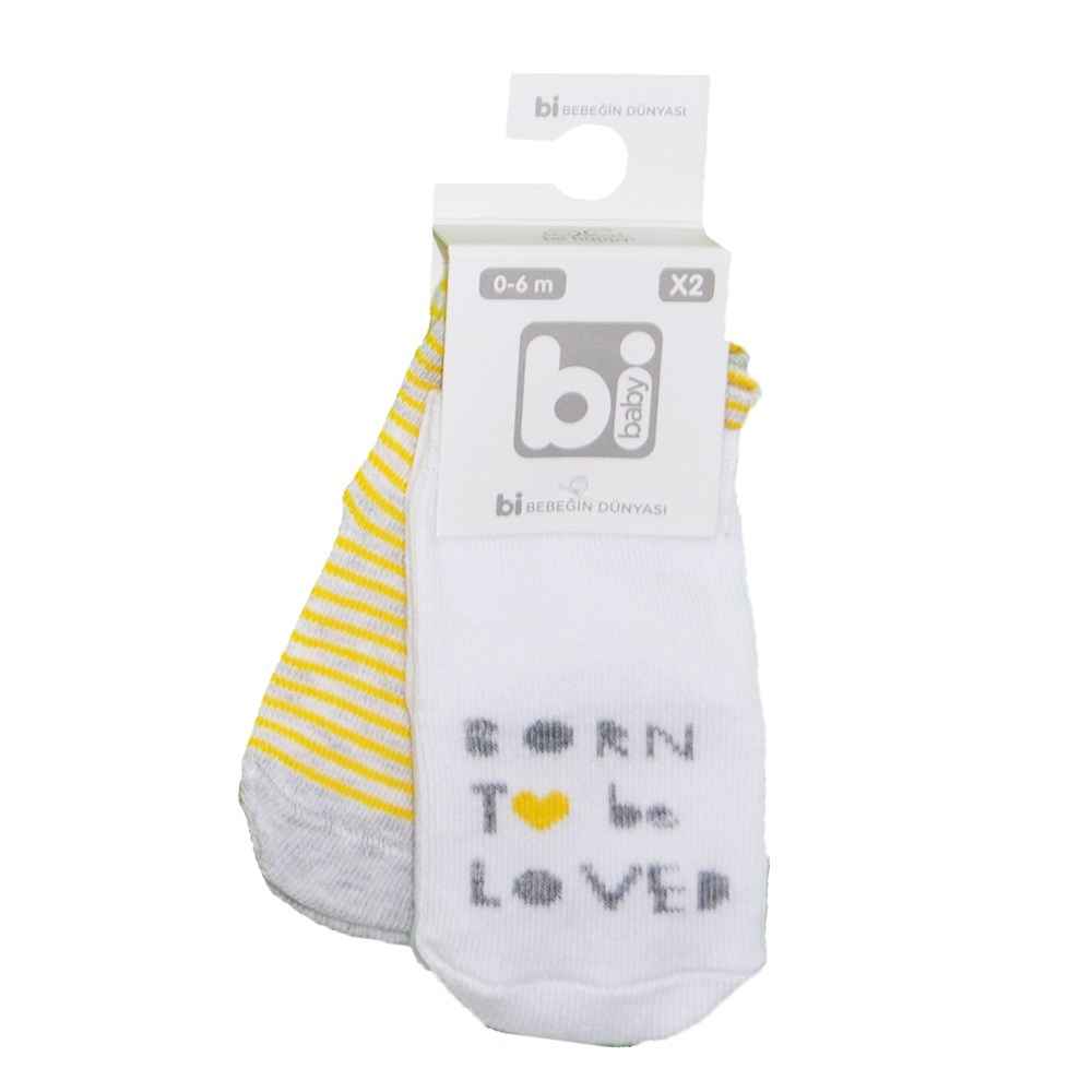 Bibaby 2'li Bebek Çorabı 68166Y Sarı