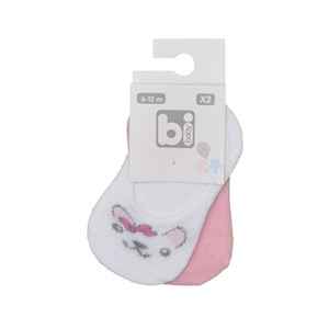 Bibaby 2'li Bebek Çorabı 68225 Beyaz-Pembe