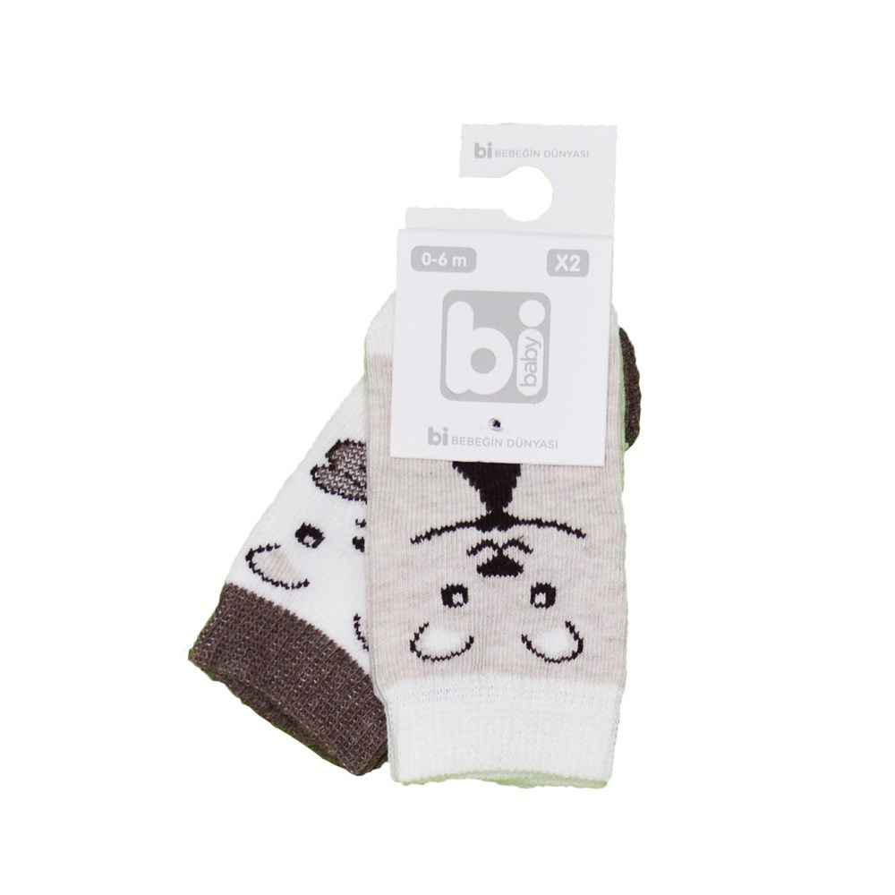 Bibaby Cool 2'li Bebek Çorabı 68168KR Kahverengi